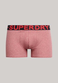 Superdry & Co 3ER PACK- TRIPLE LOGOBUND - Calzoncillos - berry red marl mid red grit dark indigo blue marl