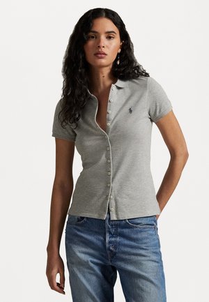 BUTTONED PLACKET POLO SHIRT - Nööpidega pluus - andover heather