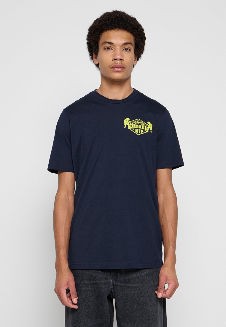 Diesel T-shirt print blauw