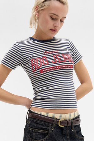 BABY TEE - Tričko s potlačou - navy stripe