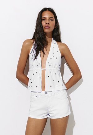 PULL&BEAR Pantaloni scurți din denim - white