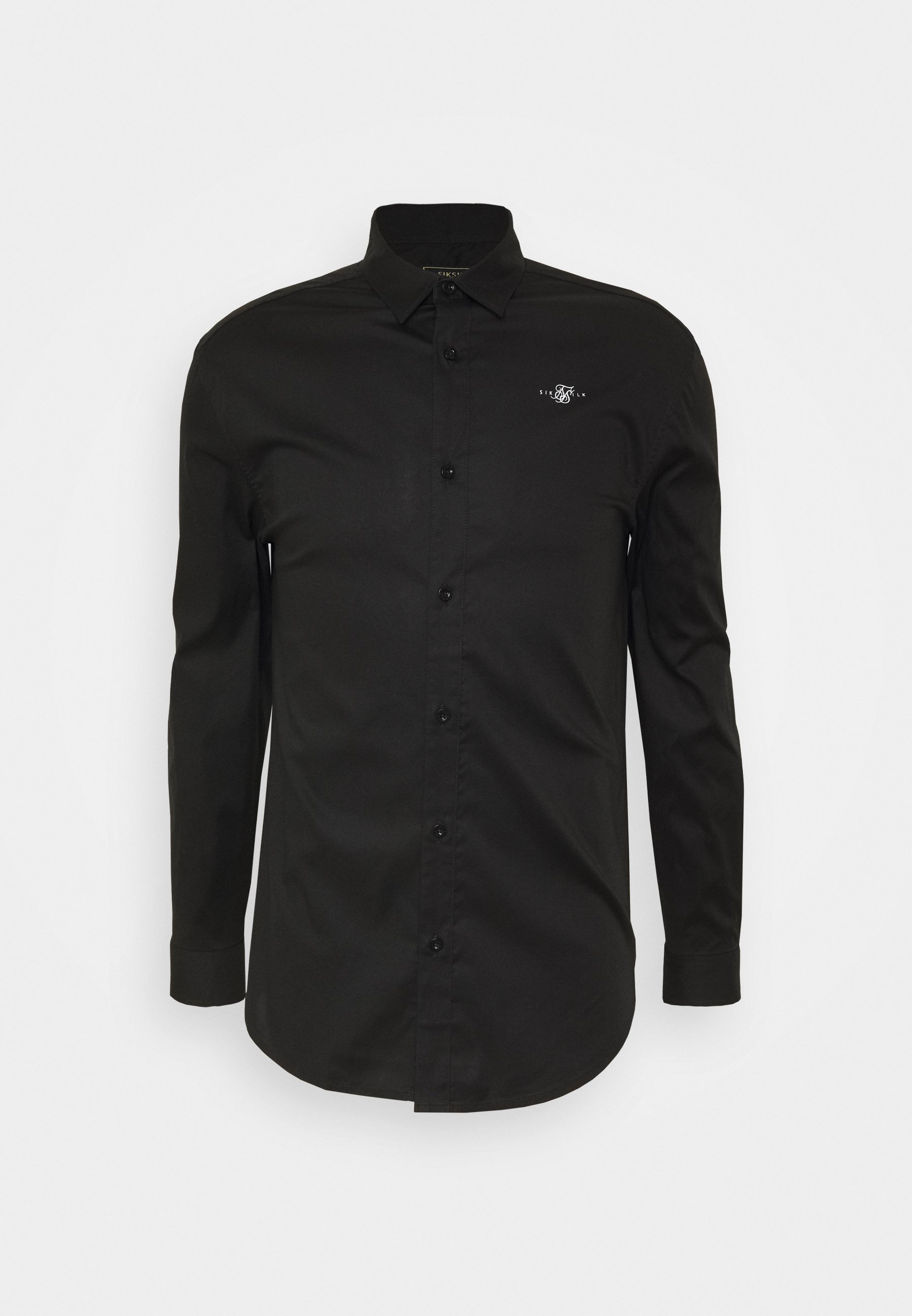 SIKSILK STANDARD COLLAR SHIRT Finskjorte blacksvart SIKSILK OXFORD STRETCH FIT - Skjorte - jet black