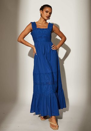 South Beach BRODERIE TIE PALM MAXI - Maxi-jurk - blue