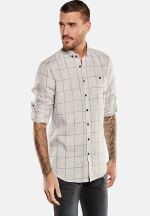 Emilio Adani, KARO - Shirt - kieselgrau