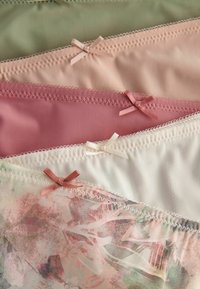 Next NO VPL BRAZILIAN 5 PACK - Fecskék - pink watercolour floral print sage green cream