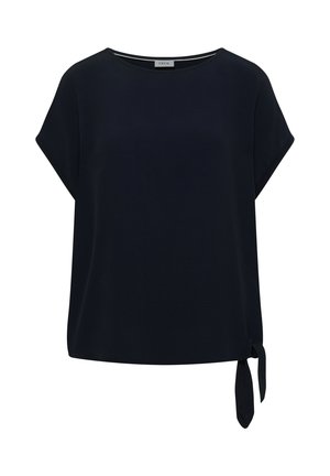 Cecil, BLOUSE WITH ROUND NECK AND KNOT DETAIL - T-Shirt print - universal blue