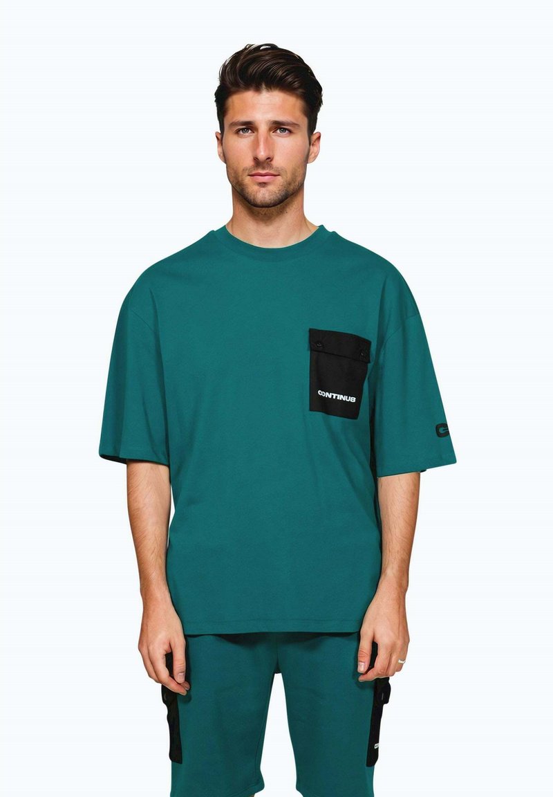 Hype T-shirt print petrol