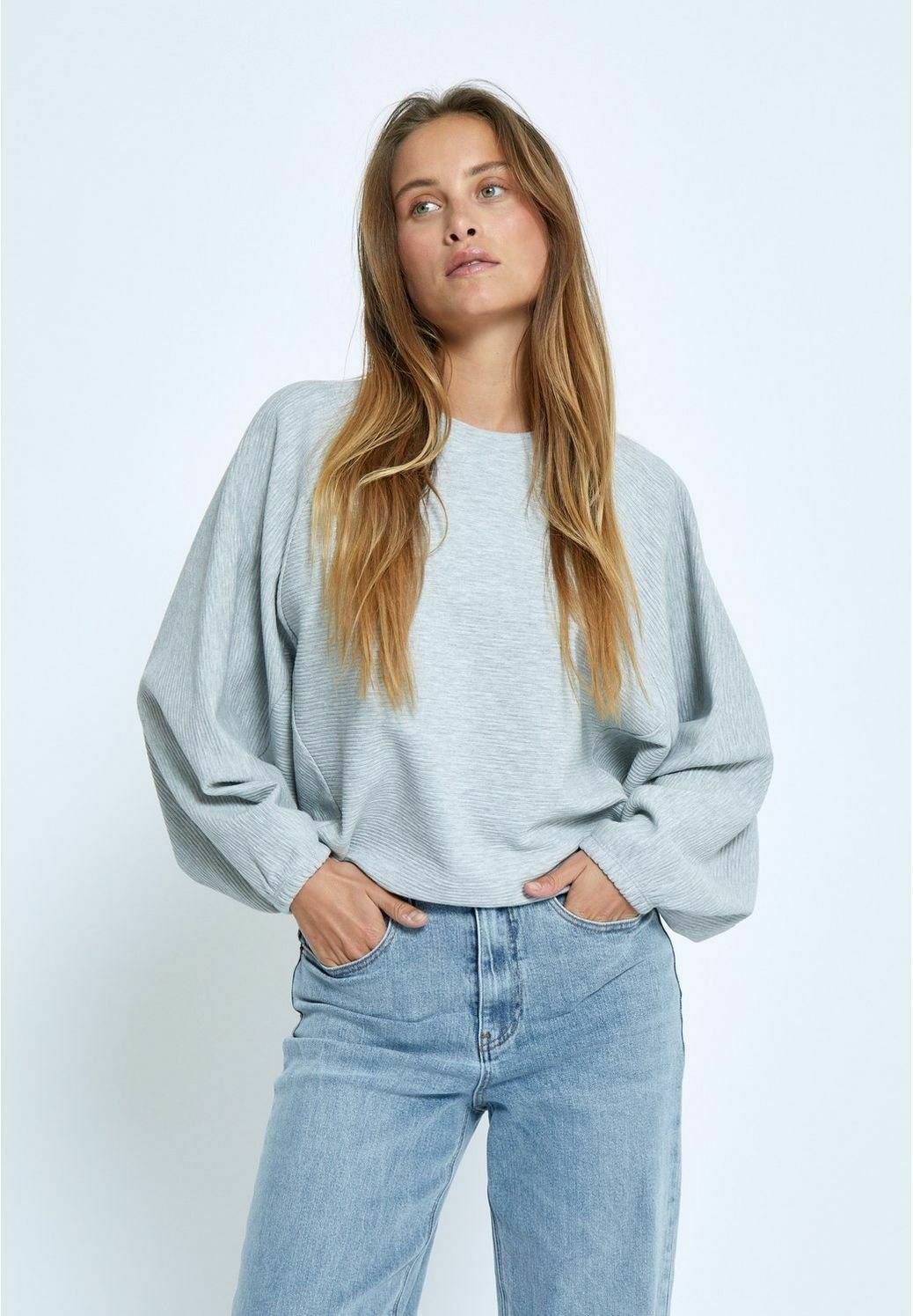 Minus MSKOLINI Maglietta a manica lunga light grey melange