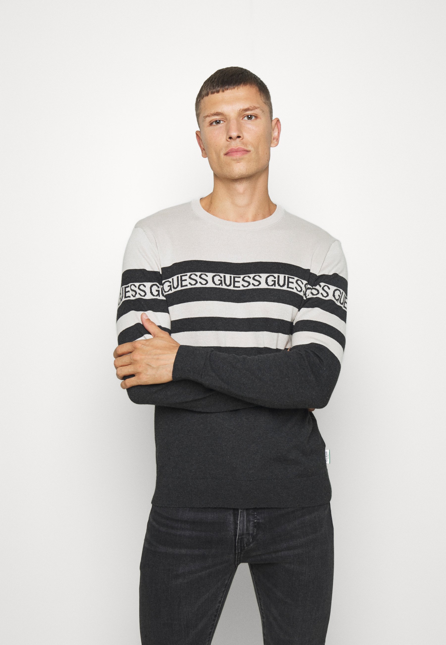 guess striped jumper