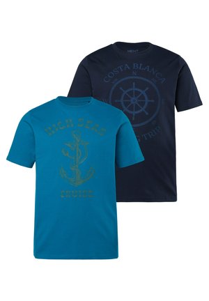 DOUBLE PACK - SHORT SLEEVE  - T-shirt con stampa - smoky blue