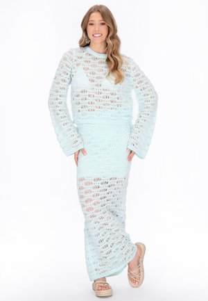 Striktrøje - light blue