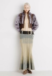 Jaded London ZIP UP JACKET - Imitert skinnjakke - brown