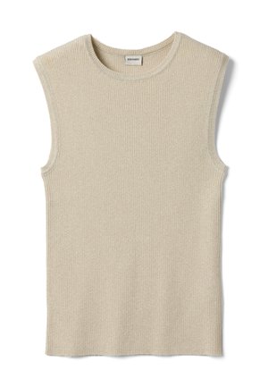 Stefanel, RIBBED FITTED TANK TOP. - Top - beige