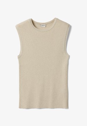 Stefanel, RIBBED FITTED TANK TOP. - Top - beige