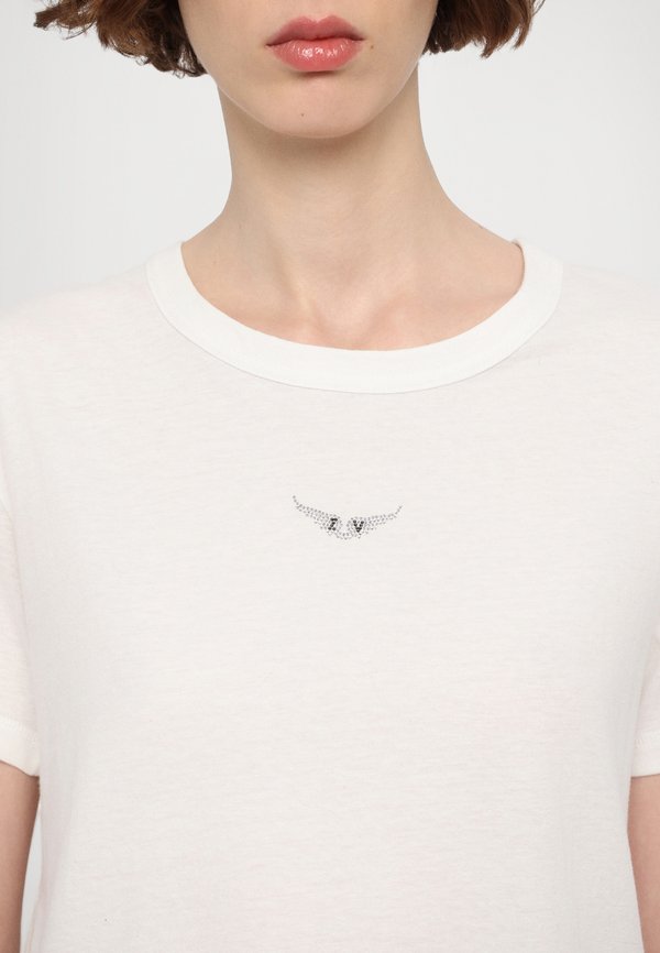MARTA WINGS STRASS - Print T-shirt - blanc4