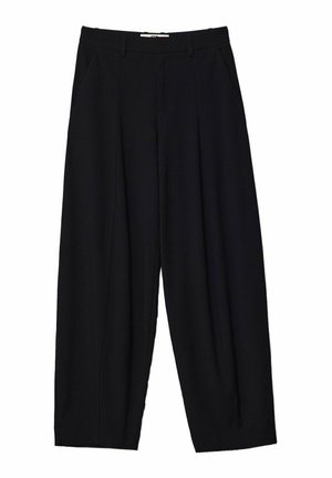 Stradivarius SMART BAGGY WITH SEAM DETAIL  - Pantalon classique - black