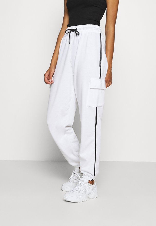 CONTRAST PIPING - Pantaloni sportivi - white