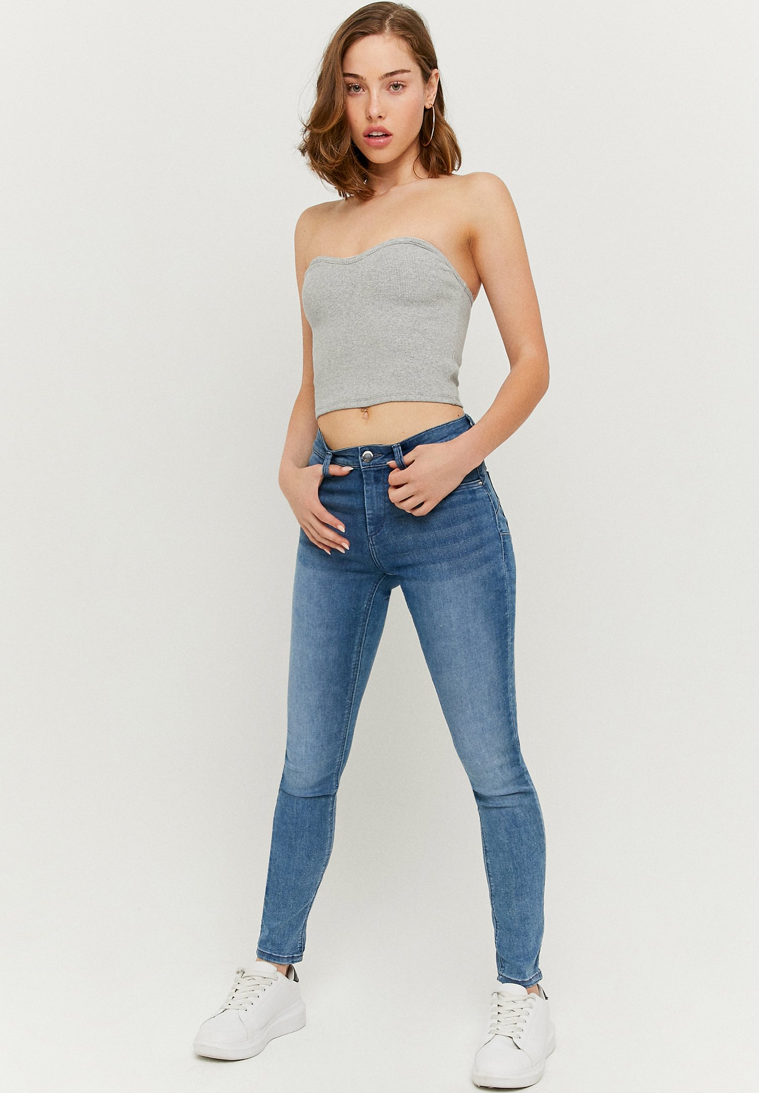 TALLY WEiJL MEDIUM WAIST - Jeans Skinny Fit - blue/blu - Zalando.it