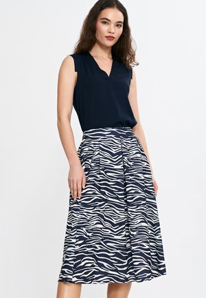 MIDI - WZÓR ZEBRA - A-lijn rok - zebra