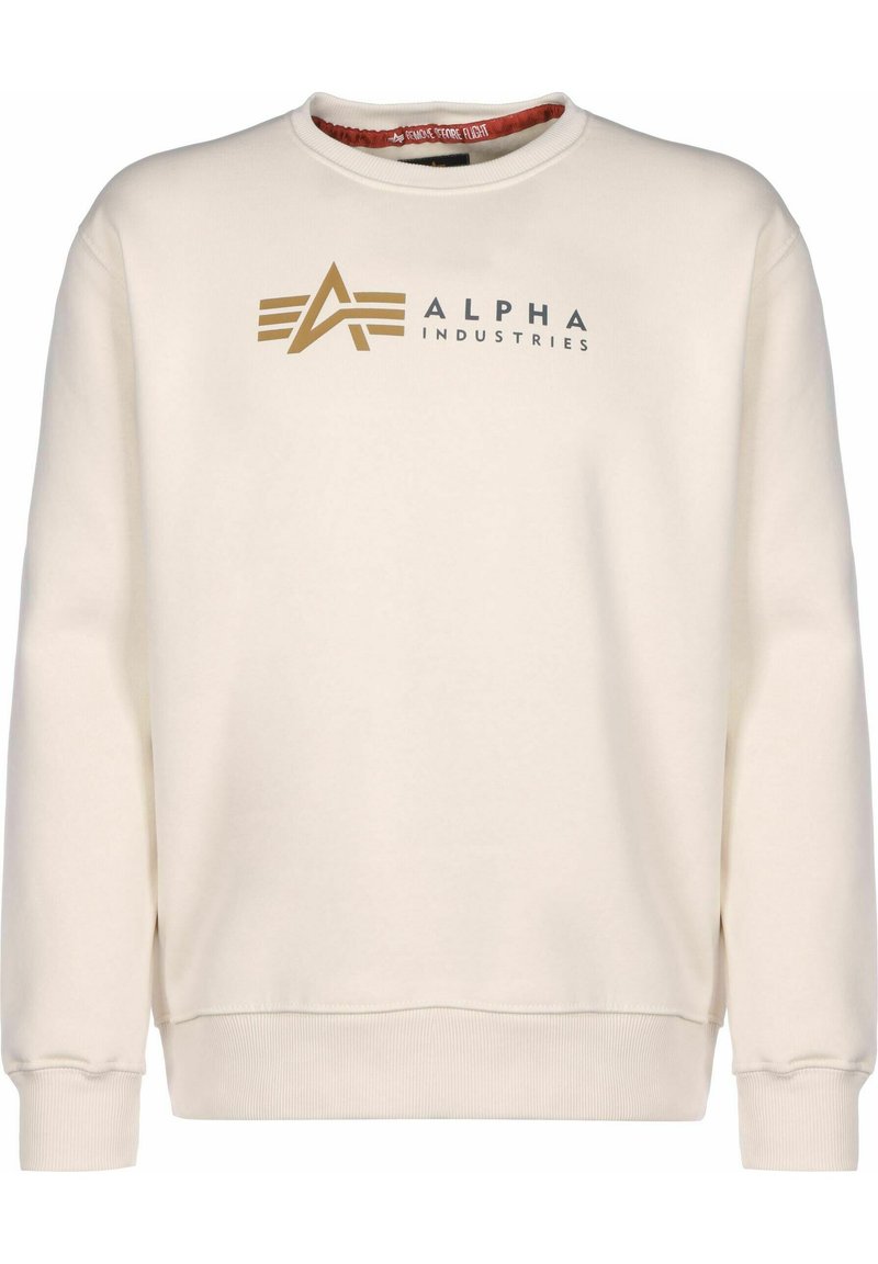Alpha Industries LABEL  - Mikina - jet stream white