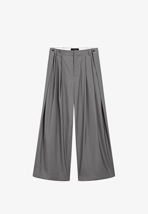 Massimo Dutti FLOWING WITH DARTS - Pantaloni - grey