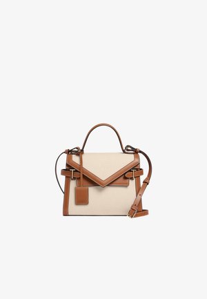 Le Tanneur MAIN DOUBLE RABAT MOYEN MODÈLE EMILIE NATURELLE - Sac à main - brown