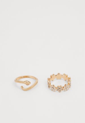 SERPENTINNE 2 PACK - Anello - gold-coloured/clear multi