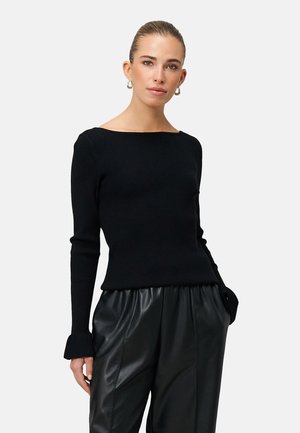 MIT VOLANTÄRMELN - Pullover - black beauty