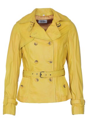 Lederjacke - yellow