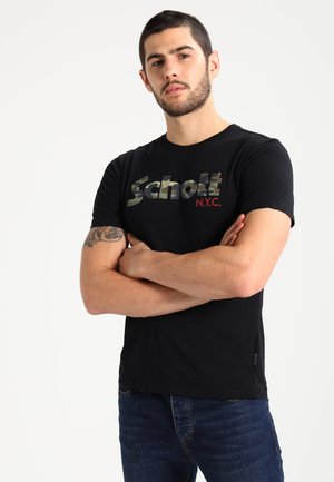 Schott LOGO - Print T-shirt - black