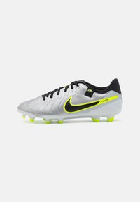 TIEMPO LEGEND 10 ACADEMY FG/MG - Zapatillas fútbol para césped artificial - metallic silver/black/volt
