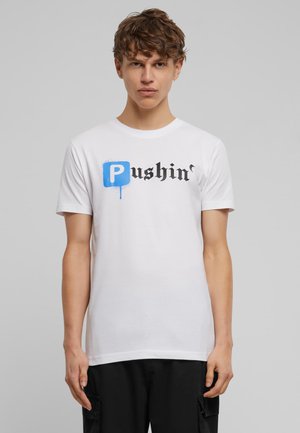 Mister Tee PUSHIN  - T-Shirt print - white