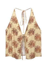 PRINTED - HALTER  - Top - yellow