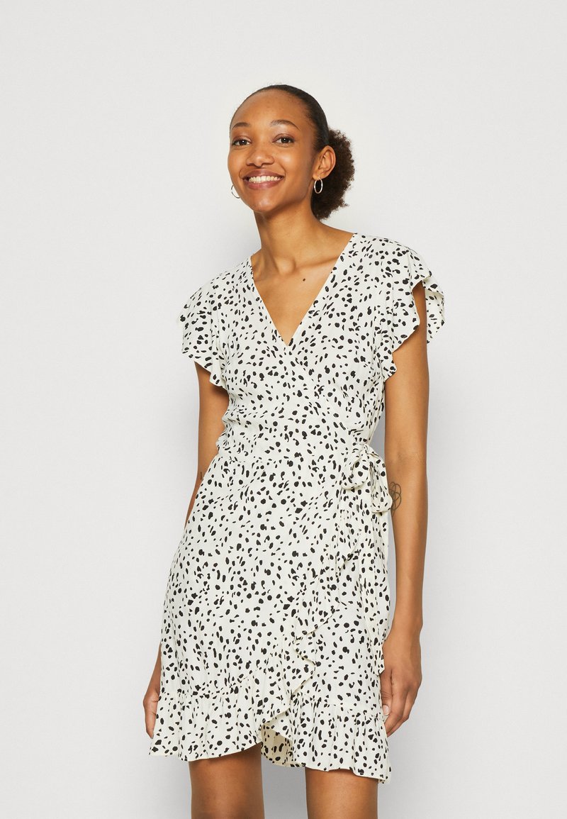 VILA VIFINI WRAP SHORT DRESS - Dienas kleita - birch