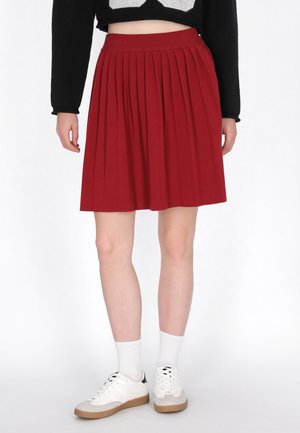 Gonna a pieghe - wine red