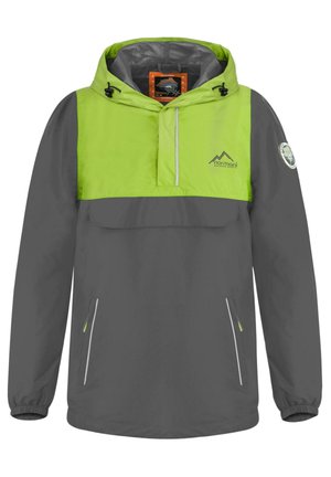 Sommer ungefütterter WINDBREAKER mit Netzfutter Regenjacke mit Reflektoren Kapuzenjacke - Übergangsjacke - grau