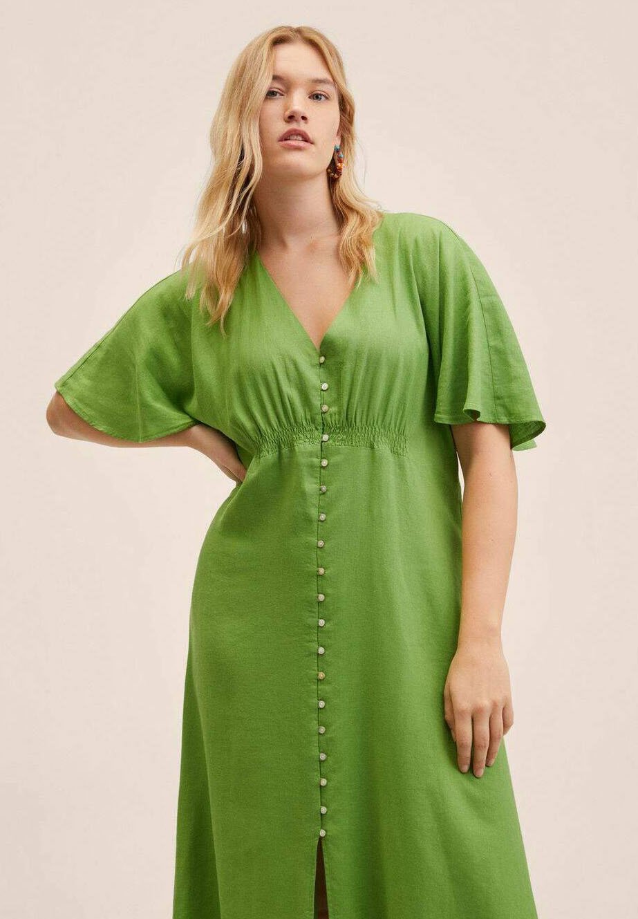 Vestido largo cintas - Mujer | Mango Andorra