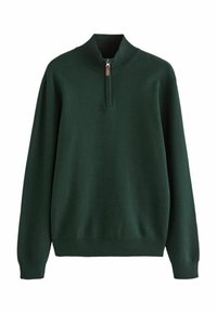 ZIP NECK REGULAR FIT - Maglione - dark green
