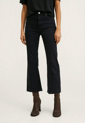 Flared Jeans - black denim