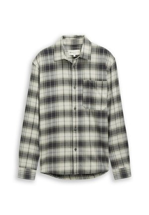 TOM TAILOR DENIM, TOM TAILOR DENIM BLUSEN & SHIRTS RELAXED FIT HEMD MIT KAROMUSTER - Chemise - coal grey green check