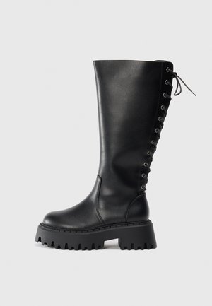 Cizme cu platformă - black