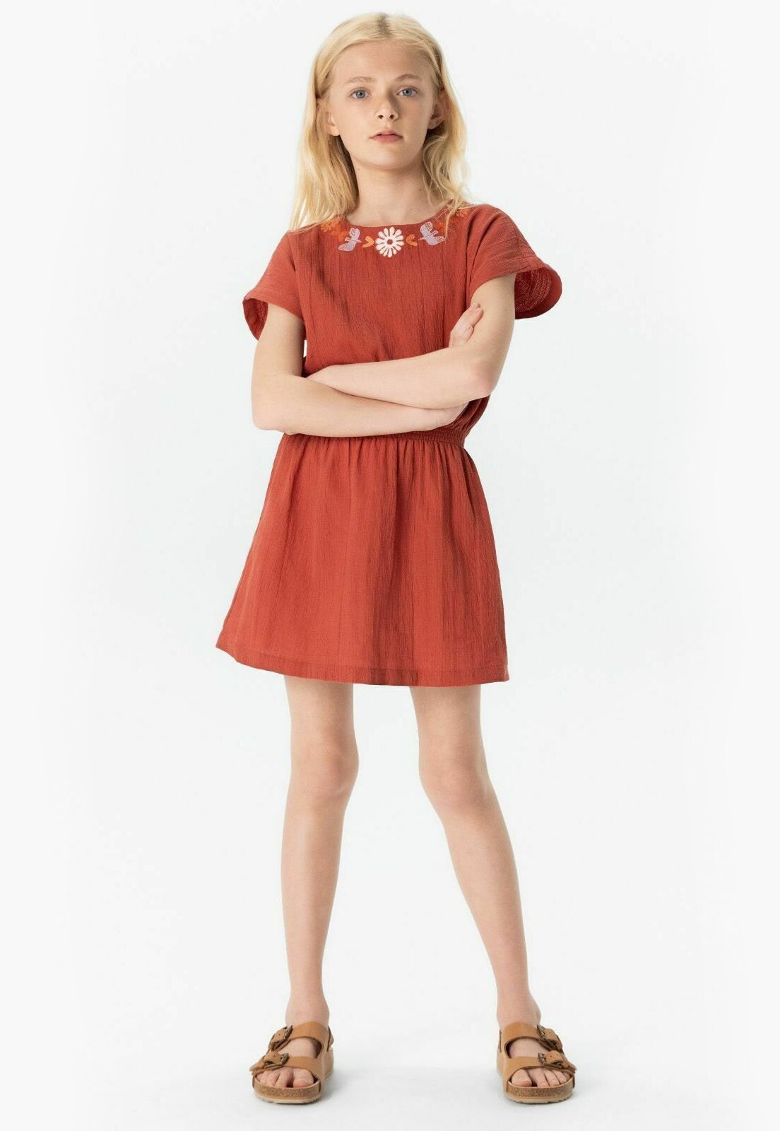  boy sissy in dress Sissy-Boy MIT STICKEREI - Day dress - d rood/dark red - Zalando