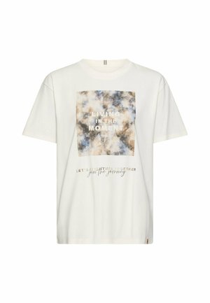 camel active, T-shirt print - milkwhite