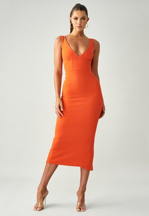 SUNDA MIDI X KRISTINA - Shift dress - tangerine