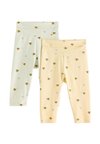 2-PACK  - Legging (type pantalon) - light dusty yellow