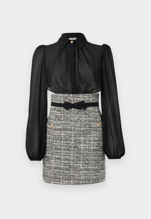 Elisabetta Franchi WOMENS DRESS WITH BELT - Day dress - nero
