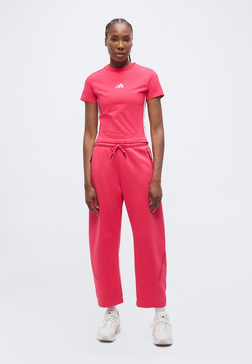 adidas ESSENTIALS 3 STRIPES SLIM BABY - Print T-shirt - power pink/white — photo 2