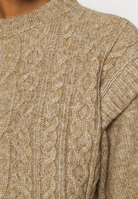 VILA Strickpullover - mottled brown