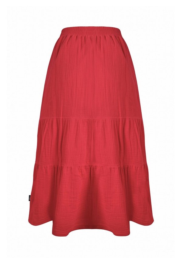 LATHIKA TIERED MIDI - A-line skirt - crimson2