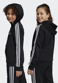 adidas Performance HOOD - Felpa con zip - schwarz weiß